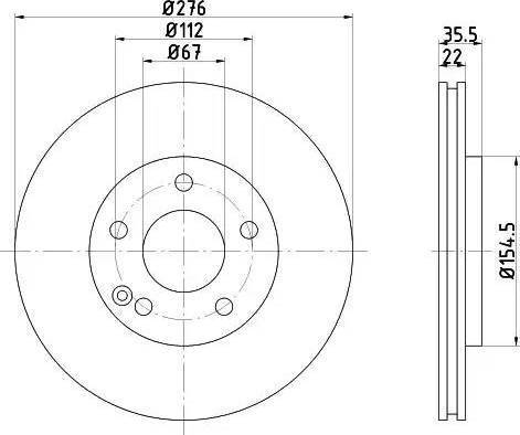 HELLA 8DD 355 106-931 - Brake Disc autospares.lv