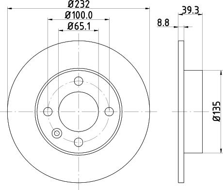 HELLA 8DD 355 106-681 - Brake Disc autospares.lv