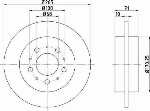 HELLA 8DD 355 106-621 - Brake Disc autospares.lv