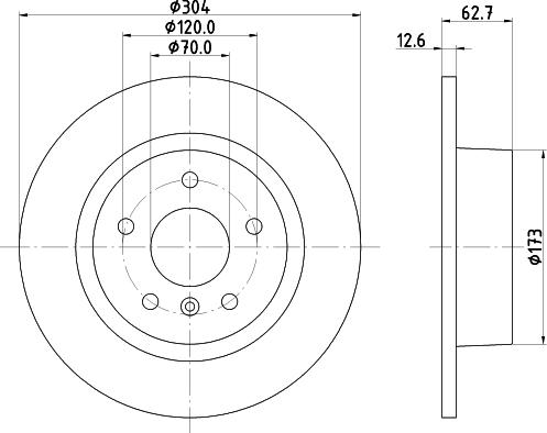 HELLA 8DD 355 106-371 - Brake Disc autospares.lv