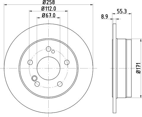 HELLA 8DD 355 100-961 - Brake Disc autospares.lv