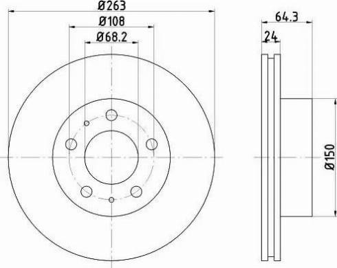 HELLA 8DD 355 100-461 - Brake Disc autospares.lv