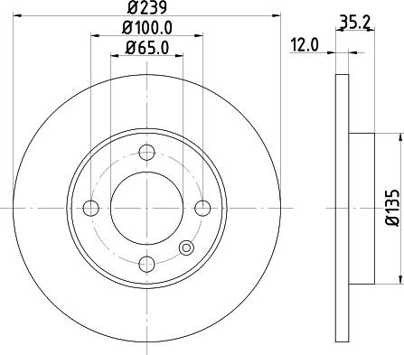 HELLA 8DD 355 123-831 - Brake Disc autospares.lv