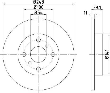 HELLA 8DD 355 101-441 - Brake Disc autospares.lv