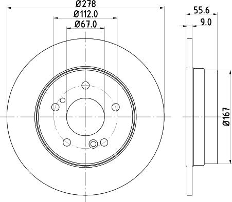 HELLA 8DD 355 101-011 - Brake Disc autospares.lv