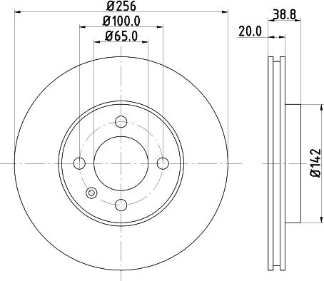 HELLA 8DD 355 101-321 - Brake Disc autospares.lv