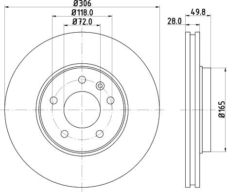 HELLA 8DD 355 108-951 - Brake Disc autospares.lv