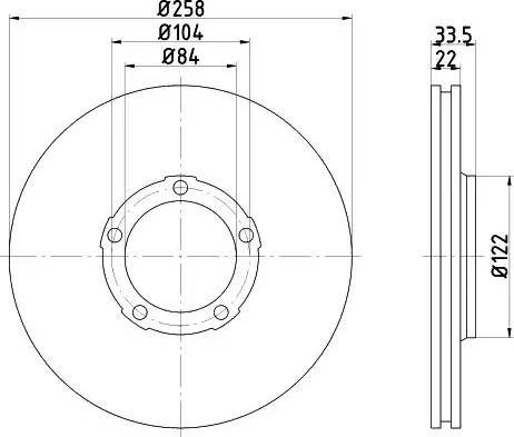 HELLA 8DD 355 108-471 - Brake Disc autospares.lv