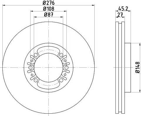 HELLA 8DD 355 108-511 - Brake Disc autospares.lv