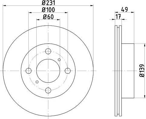 HELLA 8DD 355 108-571 - Brake Disc autospares.lv