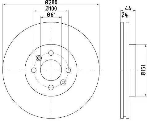 HELLA 8DD 355 108-651 - Brake Disc autospares.lv