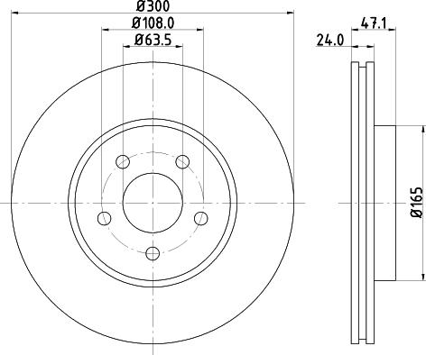 HELLA 8DD 355 108-042 - Brake Disc autospares.lv