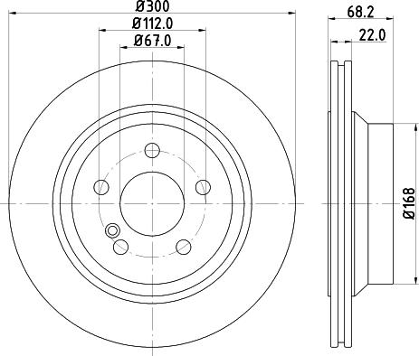 HELLA 8DD 355 124-511 - Brake Disc autospares.lv