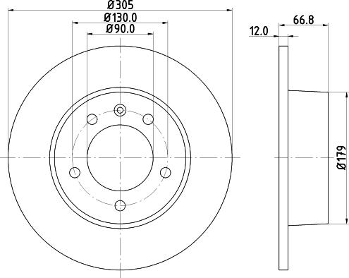 HELLA 8DD 355 108-291 - Brake Disc autospares.lv