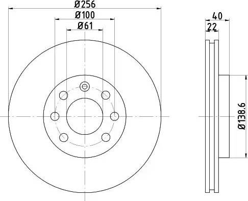 HELLA 8DD 355 103-931 - Brake Disc autospares.lv