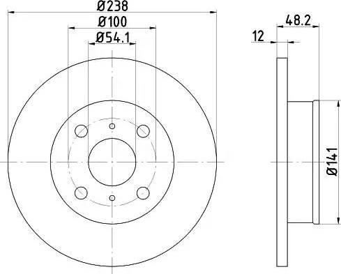 HELLA 8DD 355 103-551 - Brake Disc autospares.lv