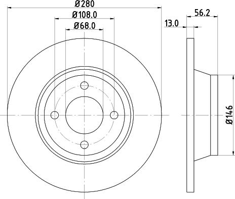 HELLA 8DD 355 103-071 - Brake Disc autospares.lv