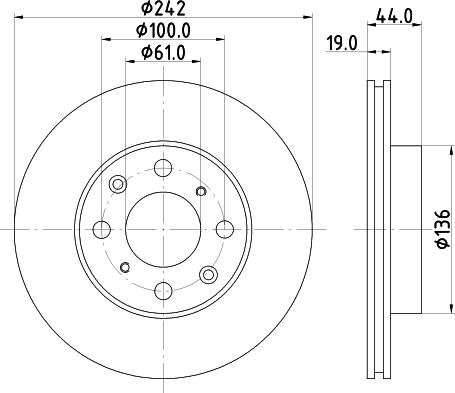 HELLA 8DD 355 103-101 - Brake Disc autospares.lv