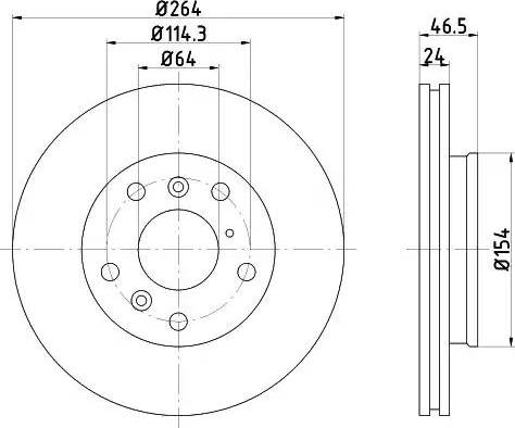 HELLA 8DD 355 103-211 - Brake Disc autospares.lv