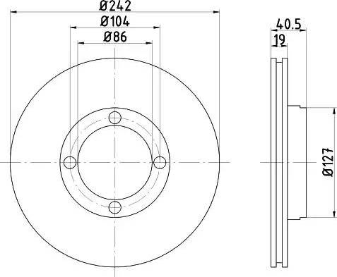 HELLA 8DD 355 103-271 - Brake Disc autospares.lv