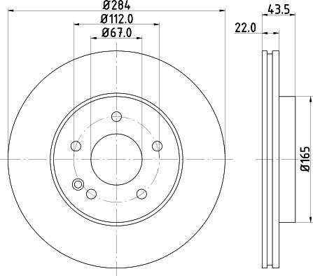 HELLA 8DD 355 102-972 - Brake Disc autospares.lv