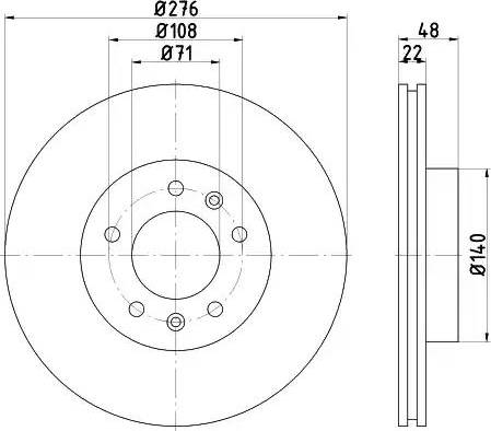 HELLA 8DD 355 102-451 - Brake Disc autospares.lv