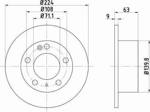 HELLA 8DD 355 102-461 - Brake Disc autospares.lv