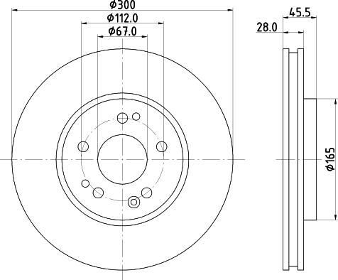 HELLA 8DD 355 102-851 - Brake Disc autospares.lv