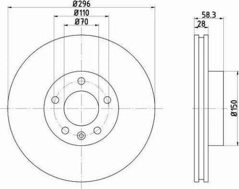 HELLA 8DD 355 102-831 - Brake Disc autospares.lv