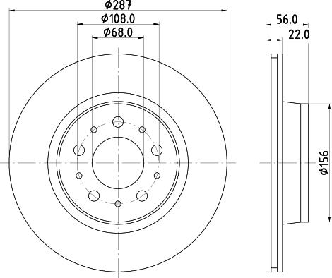 HELLA 8DD 355 126-032 - Brake Disc autospares.lv