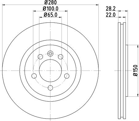 HELLA 8DD 355 122-402 - Brake Disc autospares.lv