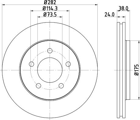 HELLA 8DD 355 107-931 - Brake Disc autospares.lv