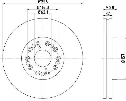 HELLA 8DD 355 107-971 - Brake Disc autospares.lv