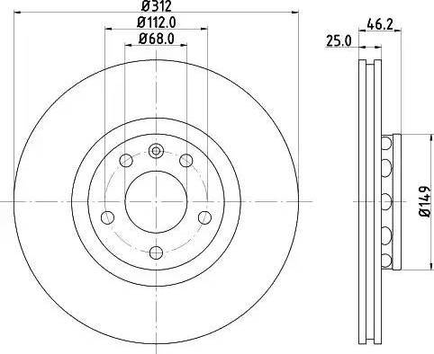 HELLA 8DD 355 107-511 - Brake Disc autospares.lv