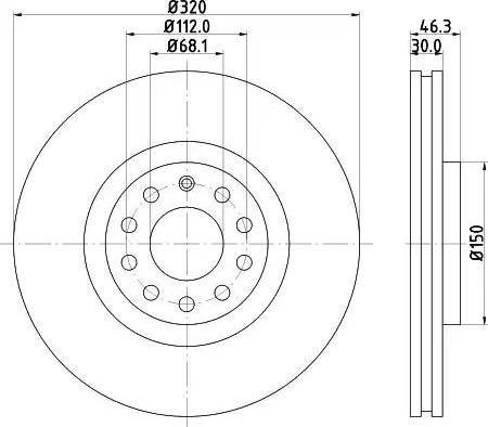 HELLA 8DD 355 107-621 - Brake Disc autospares.lv