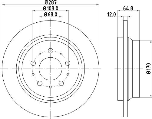 HELLA 8DD 355 124-791 - Brake Disc autospares.lv