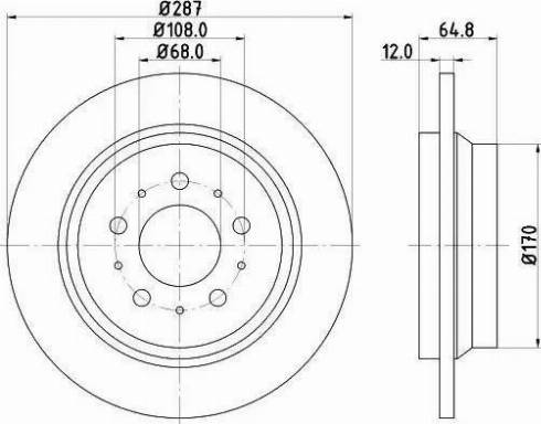 HELLA 8DD 355 107-081 - Brake Disc autospares.lv