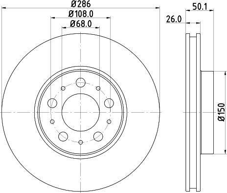 HELLA 8DD 355 107-051 - Brake Disc autospares.lv