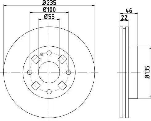 HELLA 8DD 355 107-191 - Brake Disc autospares.lv