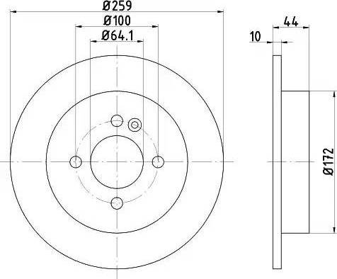 HELLA 8DD 355 107-811 - Brake Disc autospares.lv