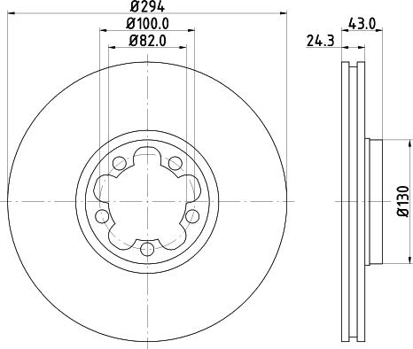 HELLA 8DD 355 107-311 - Brake Disc autospares.lv