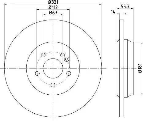 HELLA 8DD 355 122-091 - Brake Disc autospares.lv