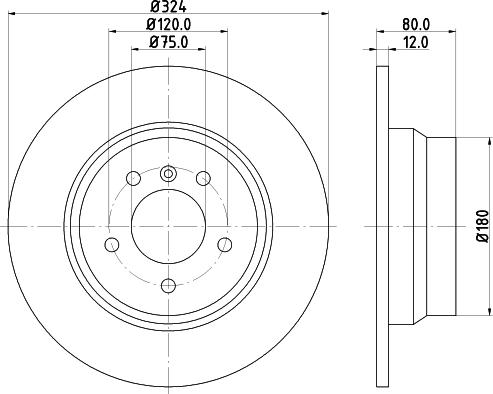 HELLA 8DD 355 124-411 - Brake Disc autospares.lv