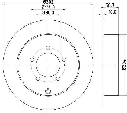 HELLA 8DD 355 119-061 - Brake Disc autospares.lv