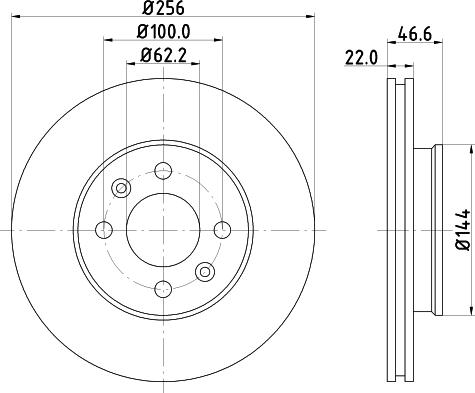 HELLA 8DD 355 119-011 - Brake Disc autospares.lv