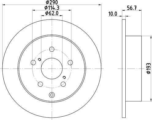 HELLA 8DD 355 119-021 - Brake Disc autospares.lv