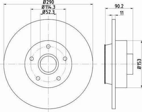 HELLA 8DD 355 119-301 - Brake Disc autospares.lv