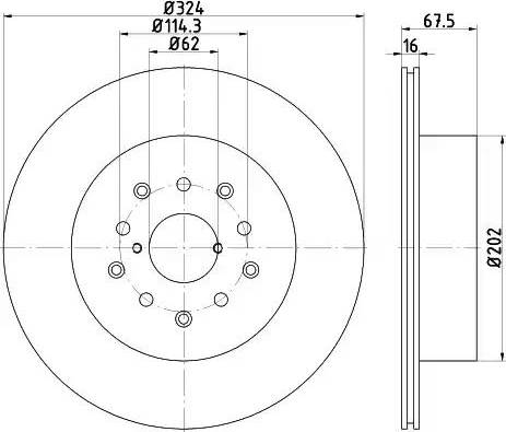 HELLA 8DD 355 114-941 - Brake Disc autospares.lv