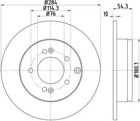 HELLA 8DD 355 114-521 - Brake Disc autospares.lv