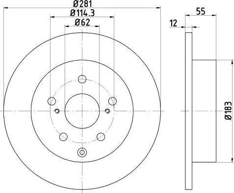 HELLA 8DD 355 114-071 - Brake Disc autospares.lv